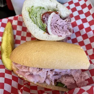 Ham cheese on sub roll