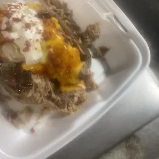 Loaded, barbecue potato