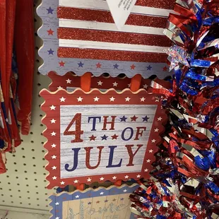 4th of July sign
