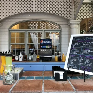 Z Mansion bar set up