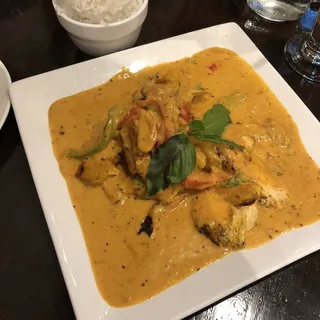Pumpkin Curry with Grilled Chicken