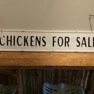 They also sell chickens...