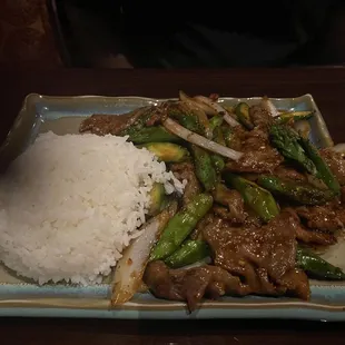 Beef and Asparagus black Pepper