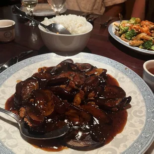 Stuffed eggplants with shrimps