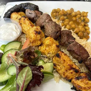 Lamb Tikka Kebab Plate with Chicken tikka kebab