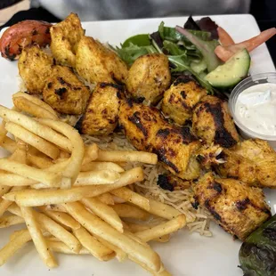 Chicken Tikka Kebab Plate with extra chicken tikka kebab