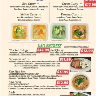 ramen and noodles, menu