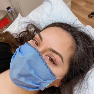 Ombré powder brows done by Amy