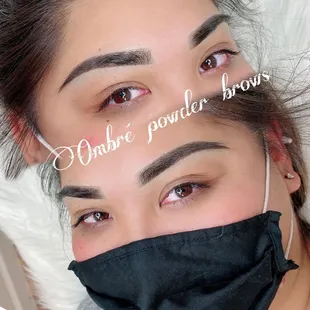 Ombré powder brows. Instagram @silkybrows_lashes