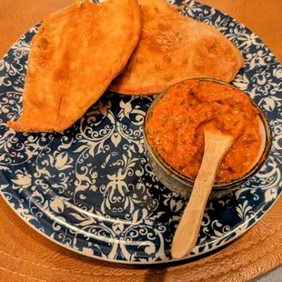 Empanadas - Puff pastry filled with chicken or beef