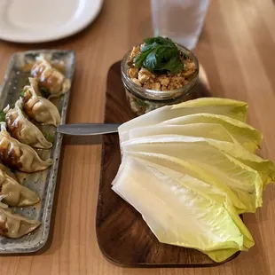 Chicken Gyoza &amp; Lettuce Wrap