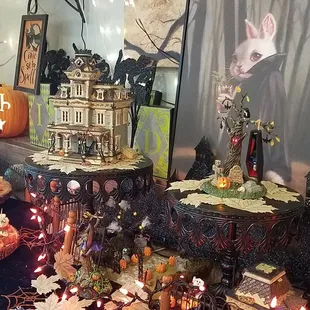 Buffet at a Hocus Pocus baby shower, 2021.