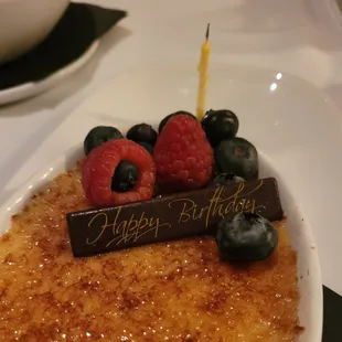 Fabulous Creme Brule jazzed up for my birthday!