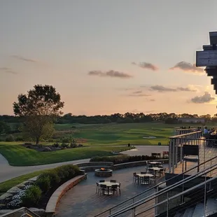 View from the patio at sunset