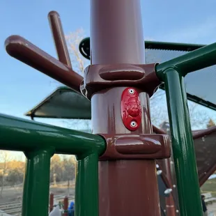 Lady bug is up high