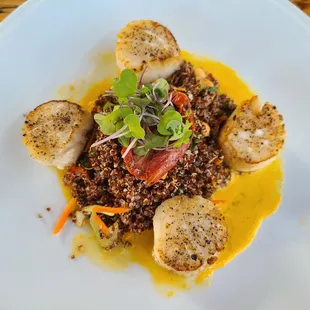 Pan seared sea scallops