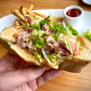 Up close look at what remains the best lobster roll in San Antonio. Stuffed deep with plump poached Maine lobster!