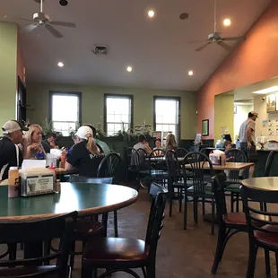 people sitting at tables