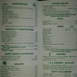 Menu March, 2016