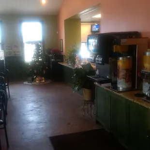 Part of the interior seating area