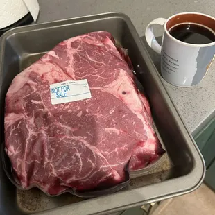 4.7 lb chuck roast I pulled out to smoke in my barrel.