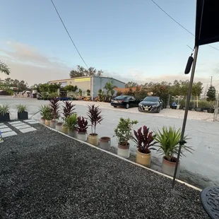 outside