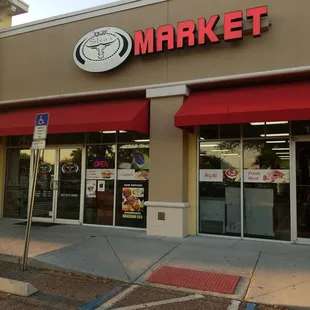 the front of the store