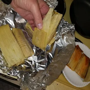 Huge tamales.   7.5lbs in my 2 dozen.