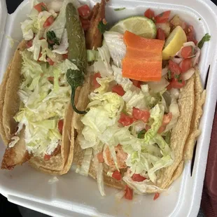 Fish and shrimp taco