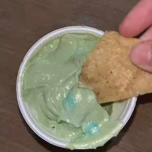 fake Side Guacamole with food dye?