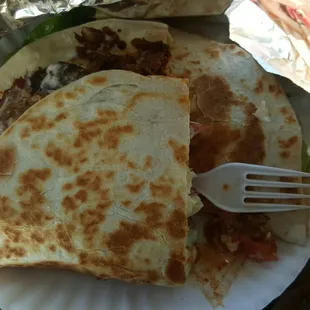 Pastor quesadilla
