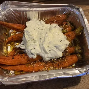 Harissa Roasted Baby Carrots
