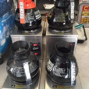 Fresh coffee brewing on deck