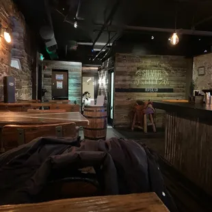 the bar and dining area