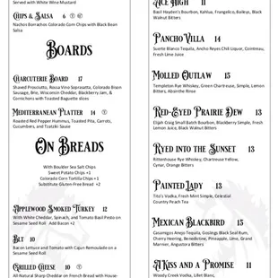 Winter 2019 Menu