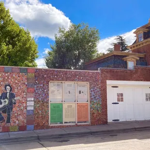 The west side of the museum, mural and historical information