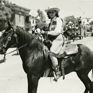 Parade cowgirl circa 1940