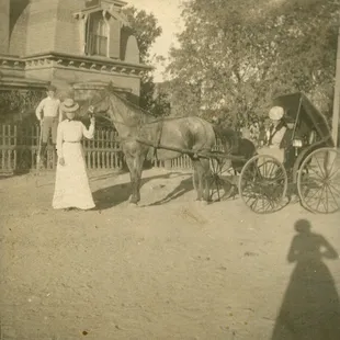 Come to the Museum to find out who is in this early photograph of it.