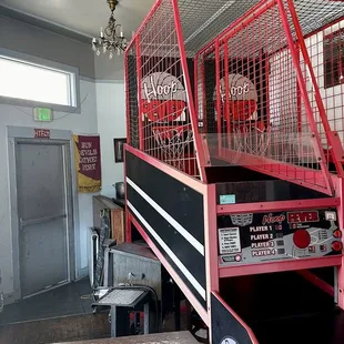 the stairs leading up to the bar