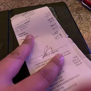 Time stamped photo of my receipt