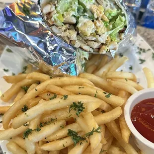ceasar salad wrap