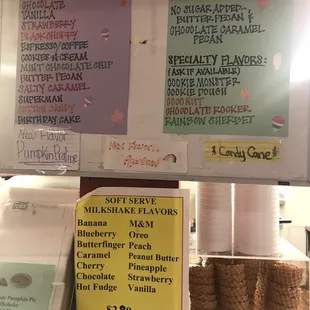 Ice cream flavors