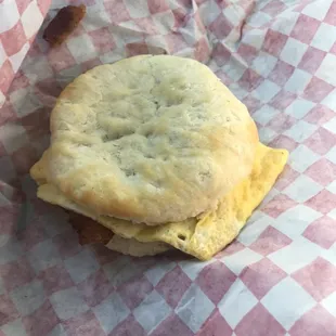 Bacon egg and cheese biscuit