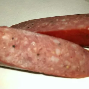 Elk snack stick inside view.