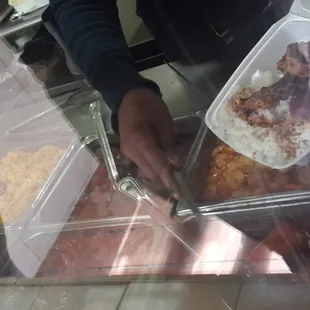 Getting the goodies ready @ Silver Krust