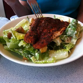 Grilled Cajun Salmon Caesar Salad
