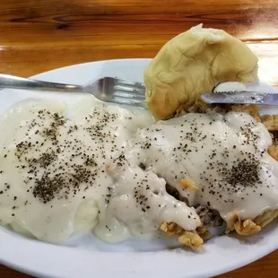 The Small order Chicken Fried Steak.