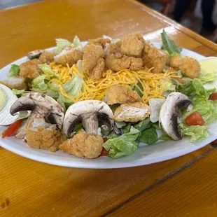 Salad with crispy chicken. Excellent.