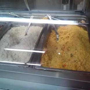 Yellow and White rice