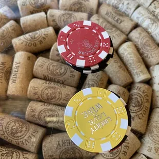 Chips that you trade for tastings on their tabletop